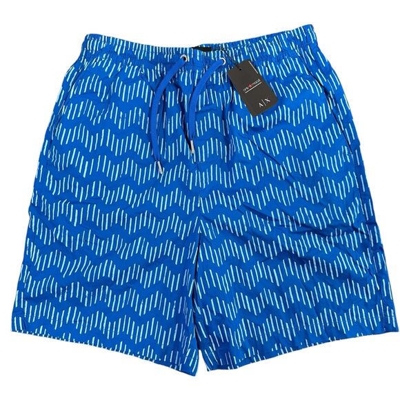 A|X ARMANI EXCHANGE Men's Zig-Zag Print Drawstring Shorts Size 32 $110 - Picture 2 of 8